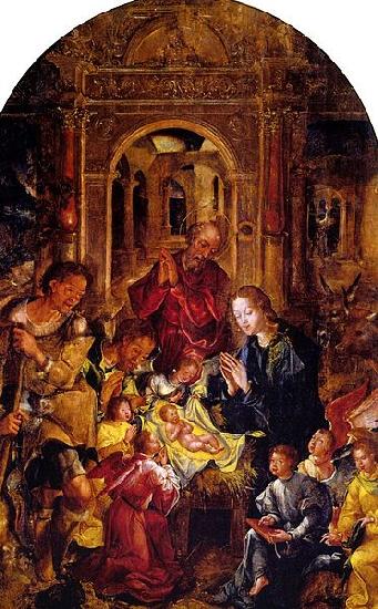 Gregorio Lopes Adoration of Shepherds oil painting image